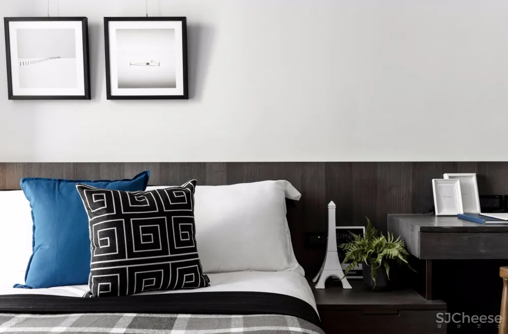 灰+绿 焕然一新的清新住宅空间 | 大也国际空间设计