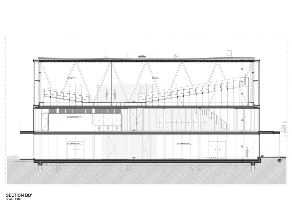“漂浮”立方体会议楼/dmvA Architecten