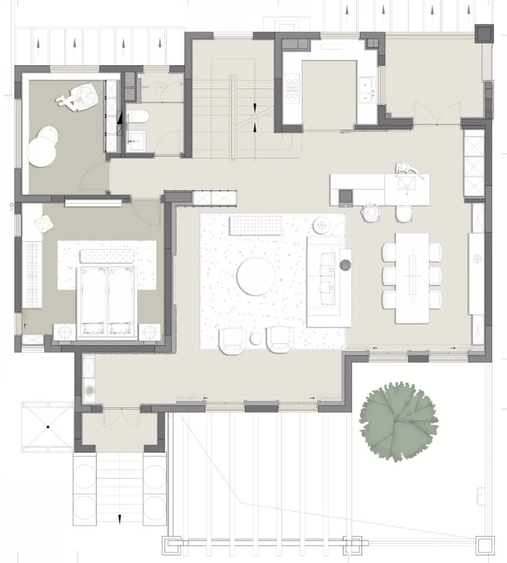 新作 | 450m² 顶级海墅,高级灰诠释冷静睿智的朴质奢华