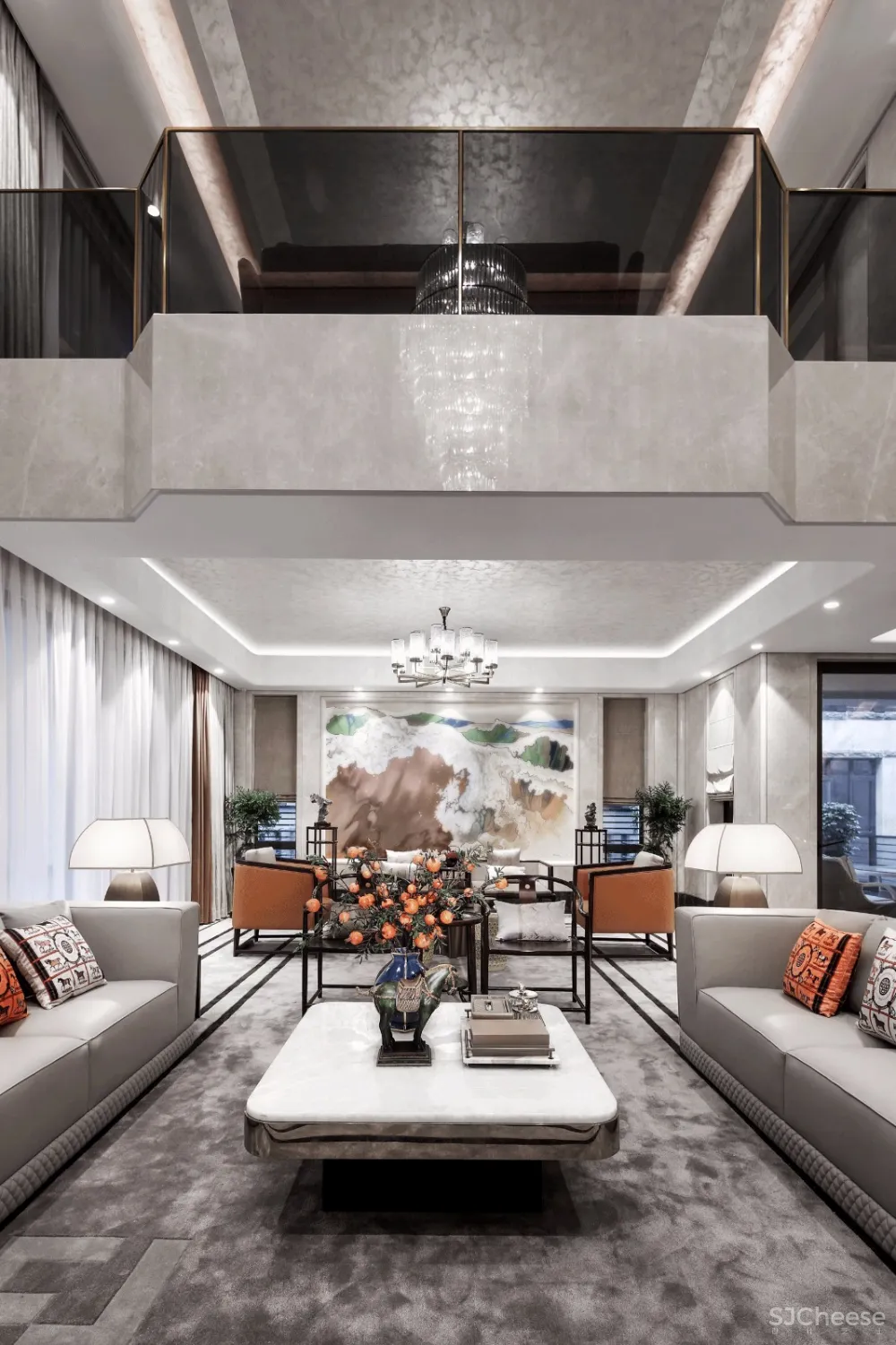 1000㎡传世大宅丨缔造现代风雅