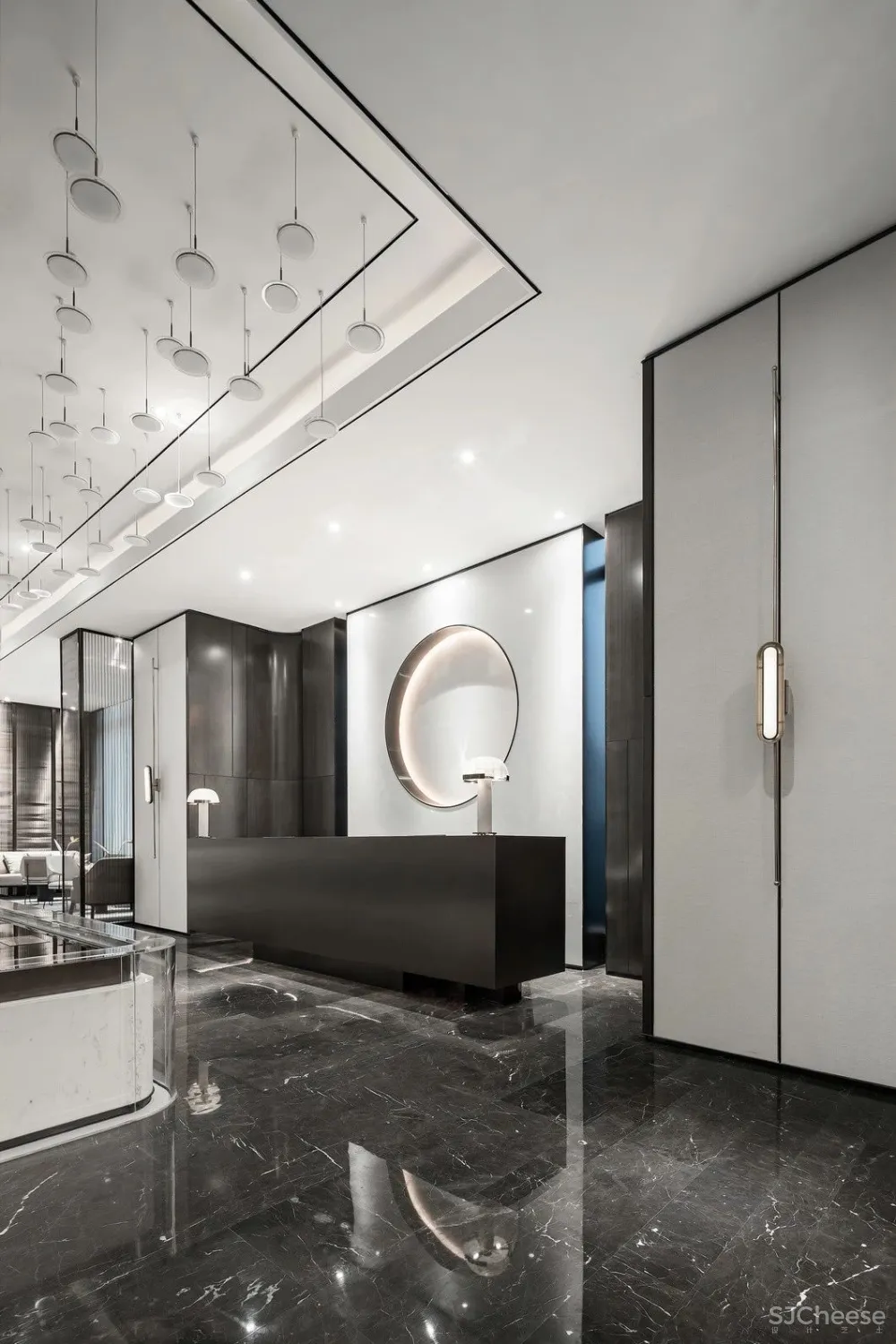 最美高级灰售楼处设计，别具一格的水墨禅境