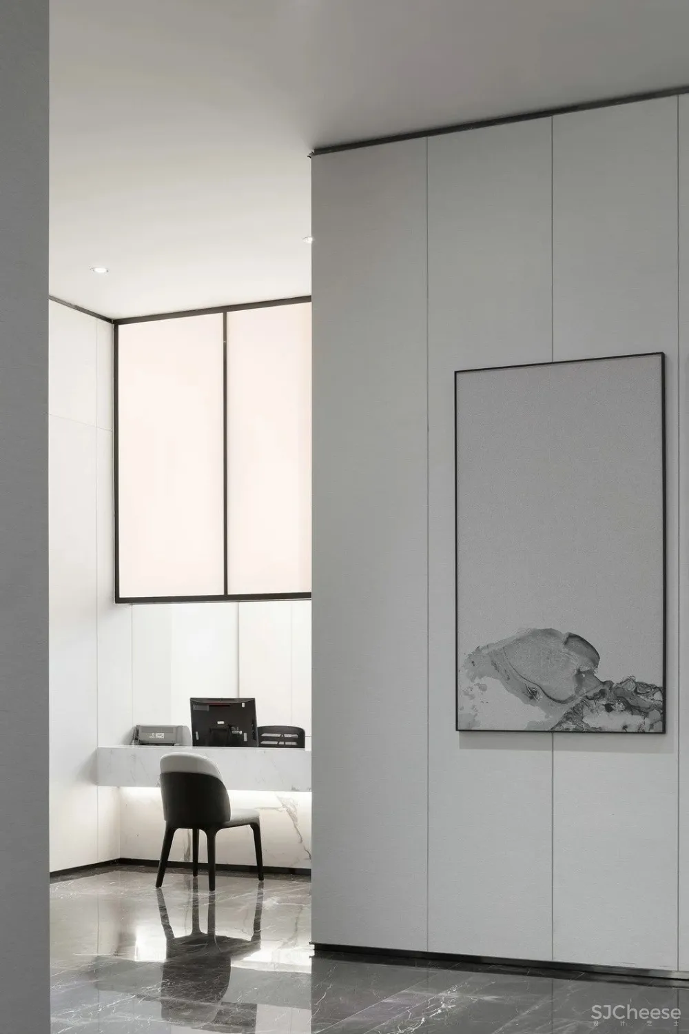 最美高级灰售楼处设计，别具一格的水墨禅境