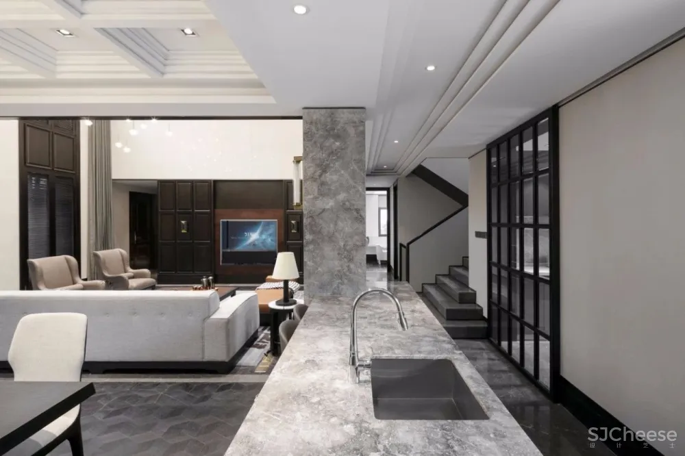 新作 | 450m² 顶级海墅,高级灰诠释冷静睿智的朴质奢华