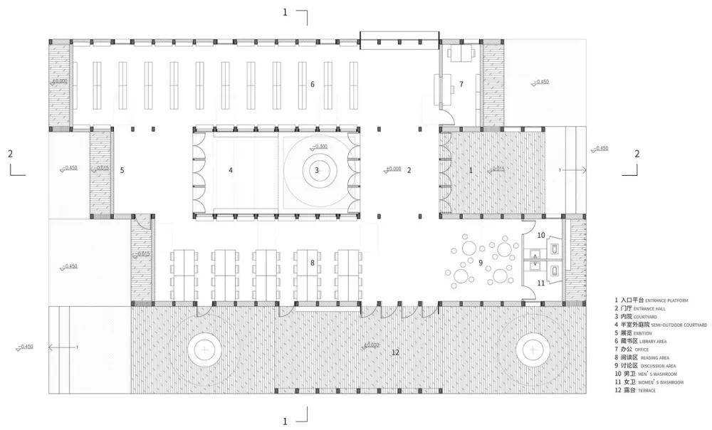 张北县二台镇华夏之星初心图书馆,河北 / 度态建筑