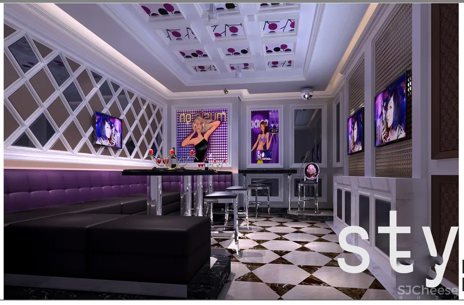 好乐迪KTV施工图+效果图