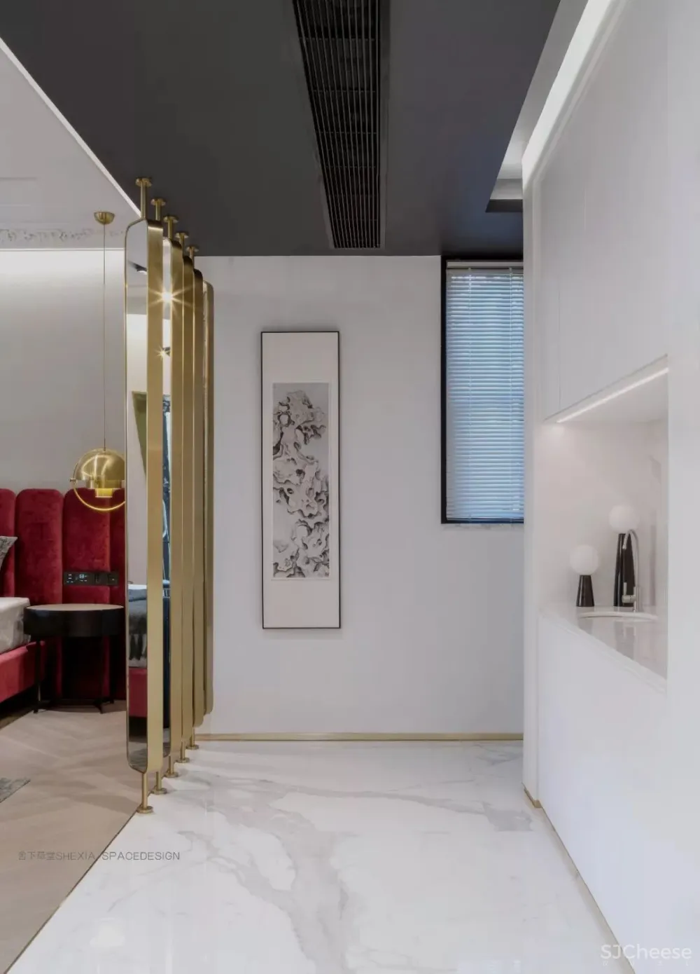 1120㎡轻奢别墅,一半冷艳一半迷红 | 舍下空间