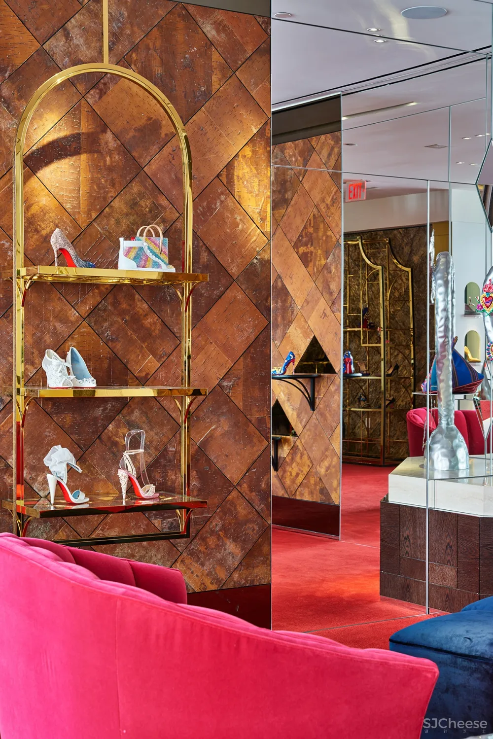 212box作品 | 树皮覆盖的Christian Louboutin精品店,与自然美感产生共鸣