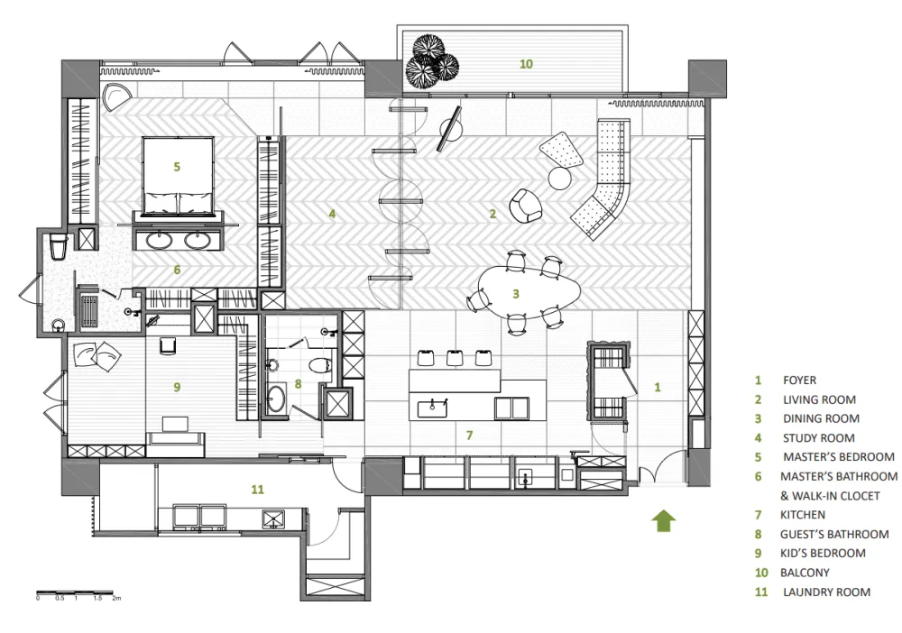Double Core 台北193m²家庭住宅 | 创研空间