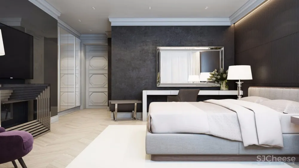 莫斯科黑白灰时尚典雅公寓设计