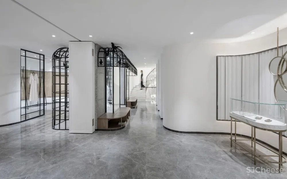 高级灰婚纱店设计 / 美得如此精致 首