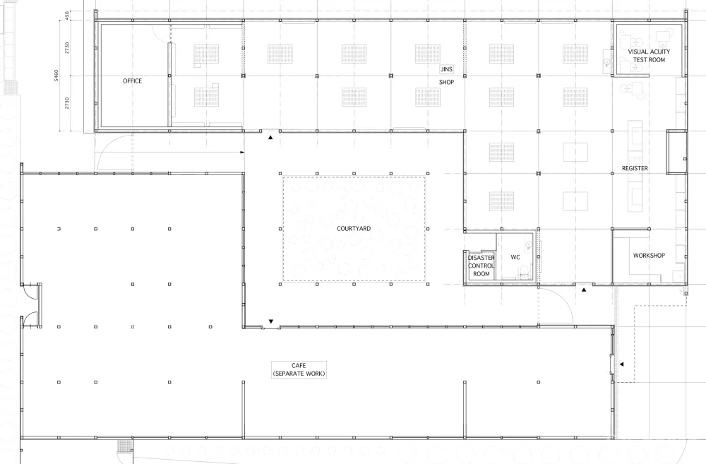 日本Jins眼镜店的内部结构