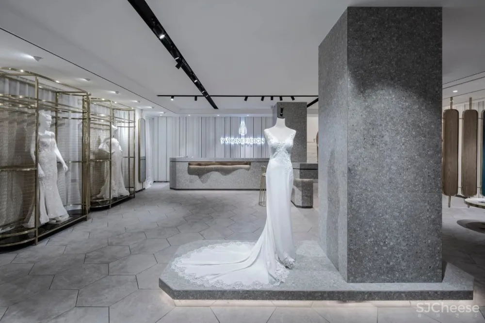 高级灰婚纱店设计 / 美得如此精致 首