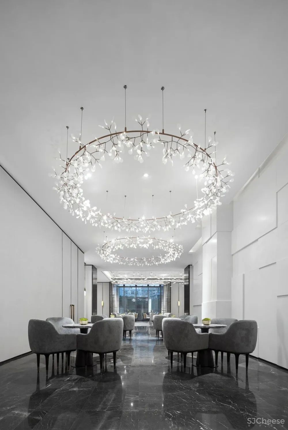 最美高级灰售楼处设计，别具一格的水墨禅境