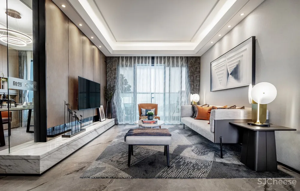 融创 · 玖樟台 100㎡现代风家庭公寓 | 聚舍联合设计