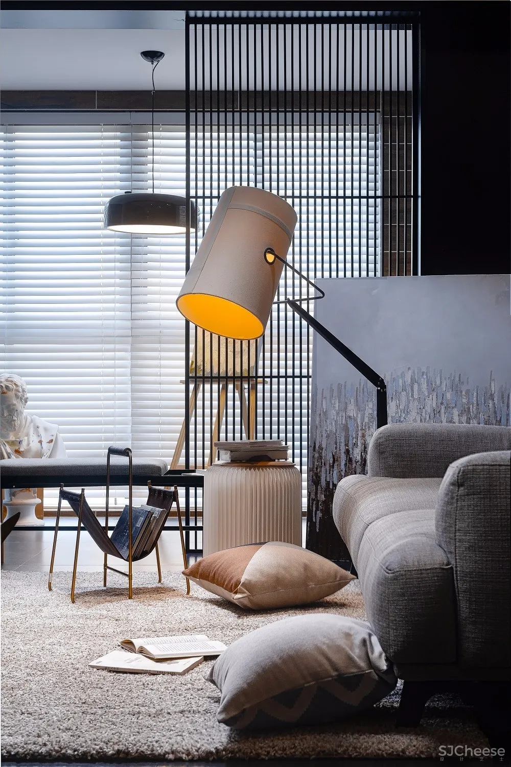 格局·木与黑白灰的完美平衡124m²住宅设计 | 简线设计