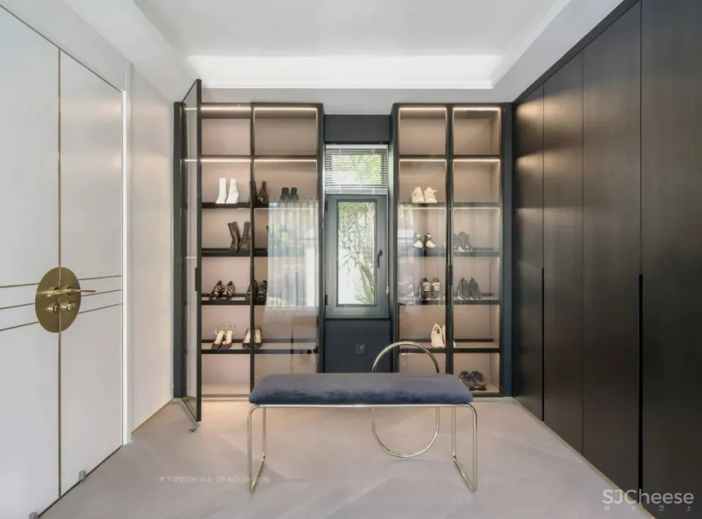 1120㎡轻奢别墅,一半冷艳一半迷红 | 舍下空间