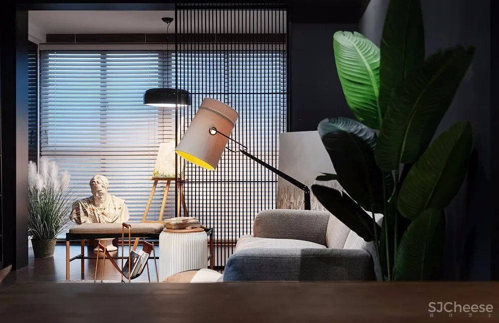 格局·木与黑白灰的完美平衡124m²住宅设计 | 简线设计