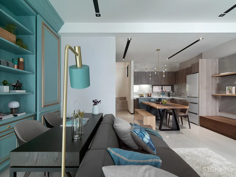 钟爱Tiffany蓝，气质家庭住宅 | Joy Chen