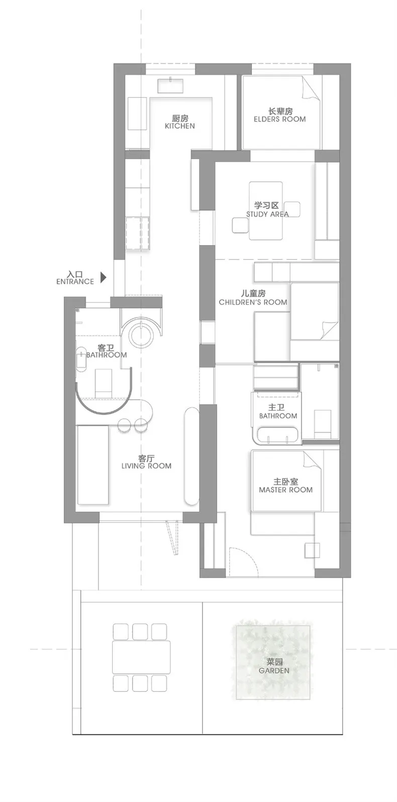 PONE ACHITECTURE：落差巨大的家——居住空间