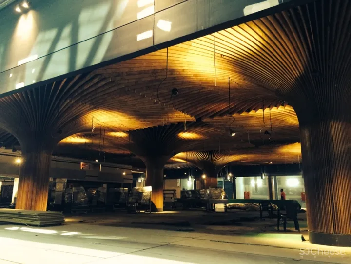 koichi takada设计的悉尼树状柱子枝桠蔓延的购物市场