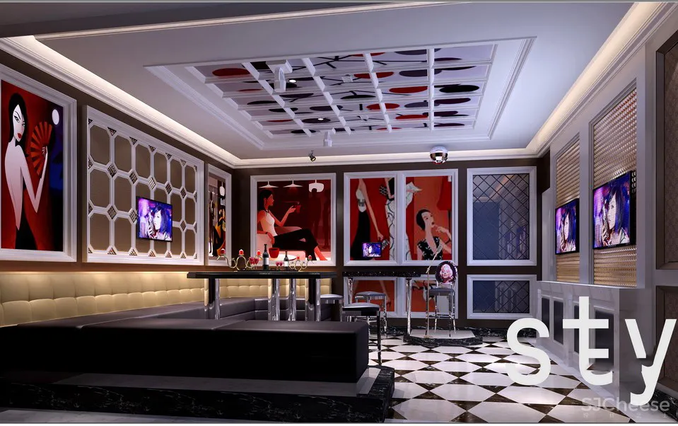 好乐迪KTV施工图+效果图