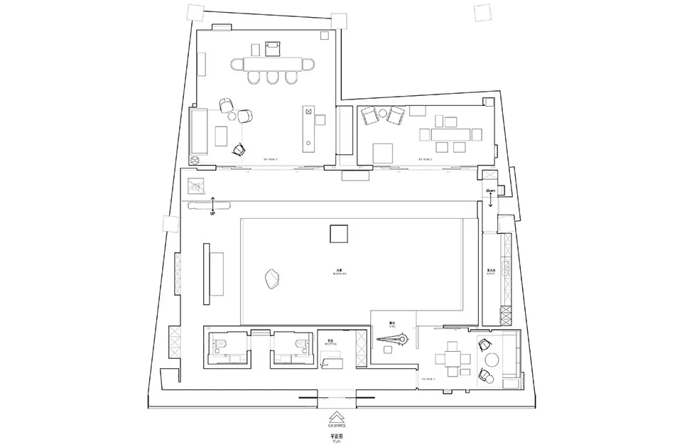 深圳东西茶室 – 田水月：水平线空间设计 首