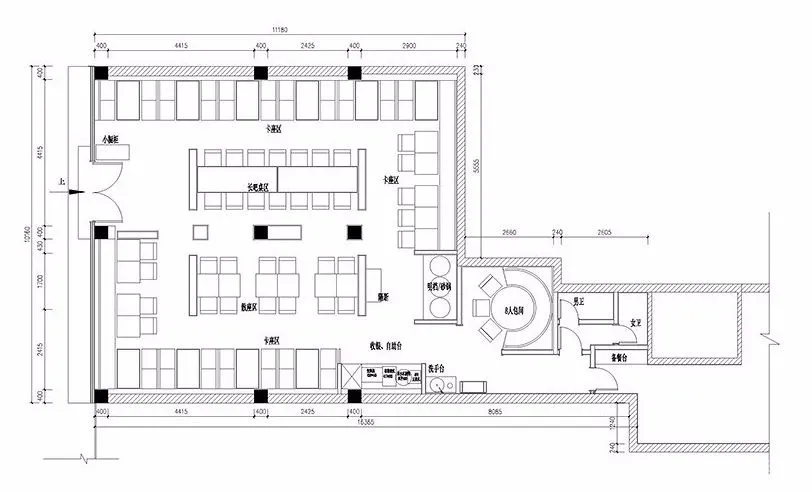 原木＋金属打造的复古餐厅 | 三也室内设计 首
