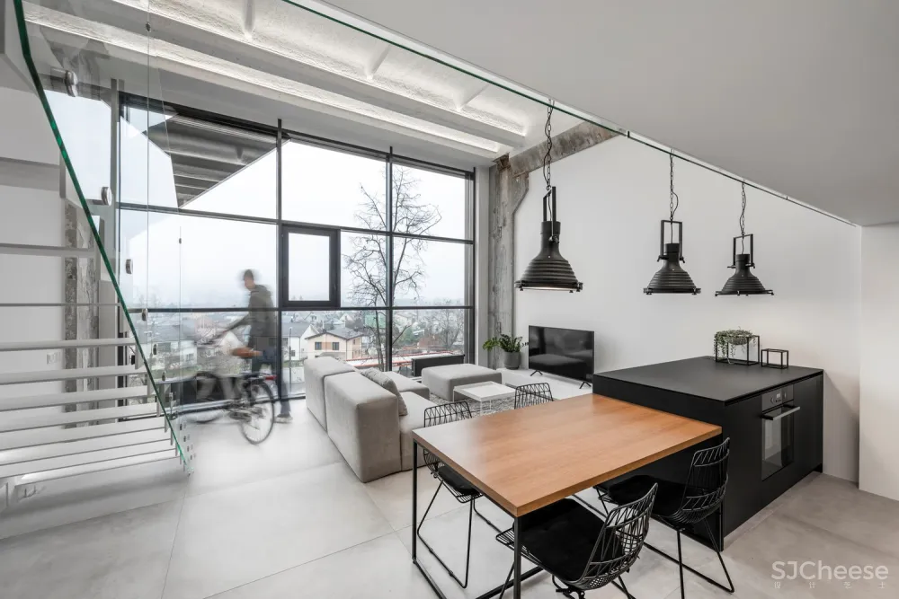 首发 | IDwhite 简约的工业阁楼公寓