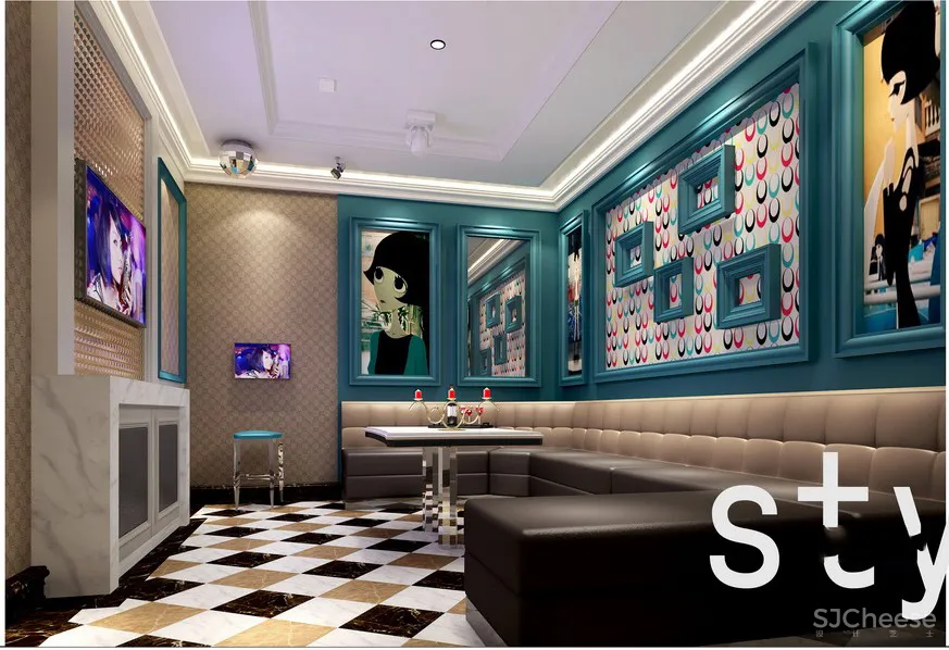 好乐迪KTV施工图+效果图