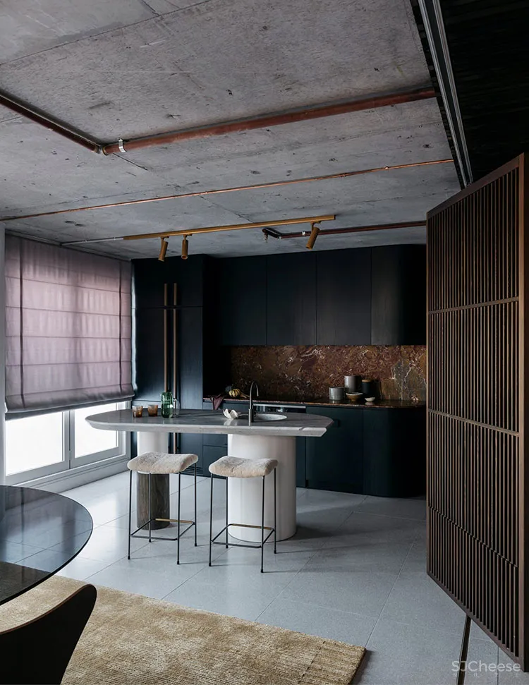 悉尼这间时髦公寓有着丰富和强大的室内功能