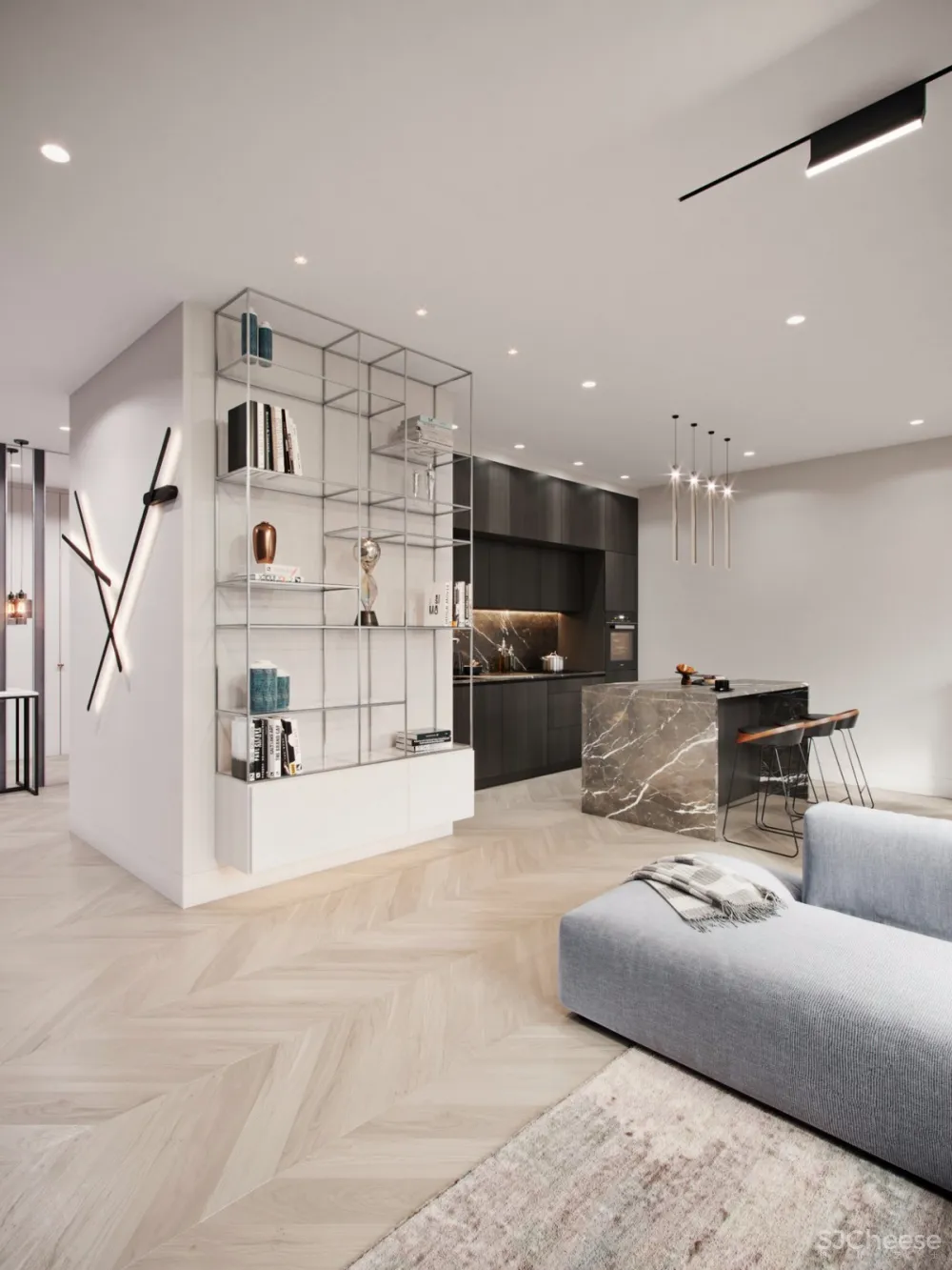 “活力优雅”90㎡极简风家庭公寓 | Monet vs Manet 首