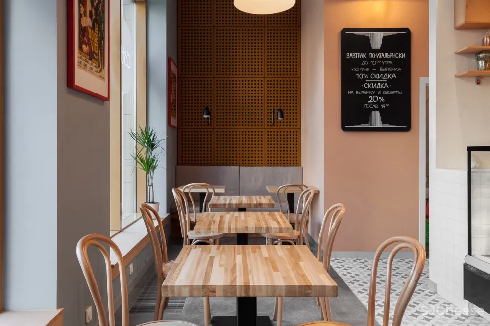 莫斯科48m²Cotto罗马风格咖啡店 | Small Studio 首