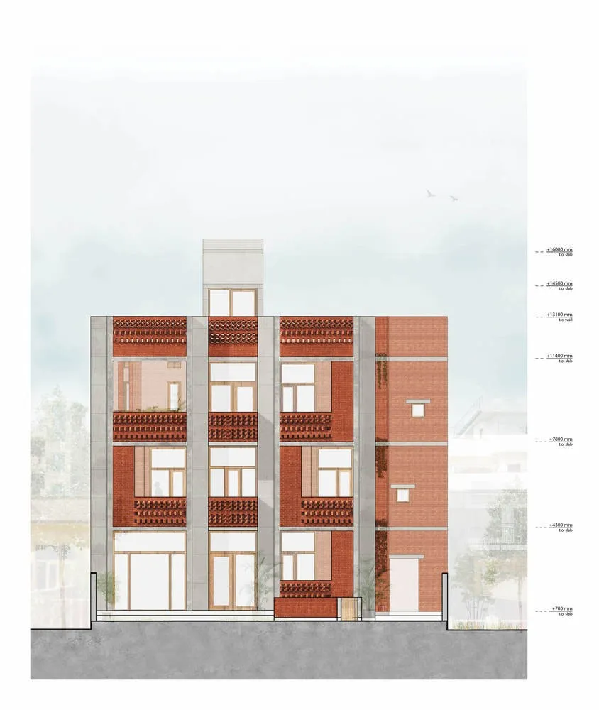 印度动感砖砌住宅 / Vir.Mueller Architects