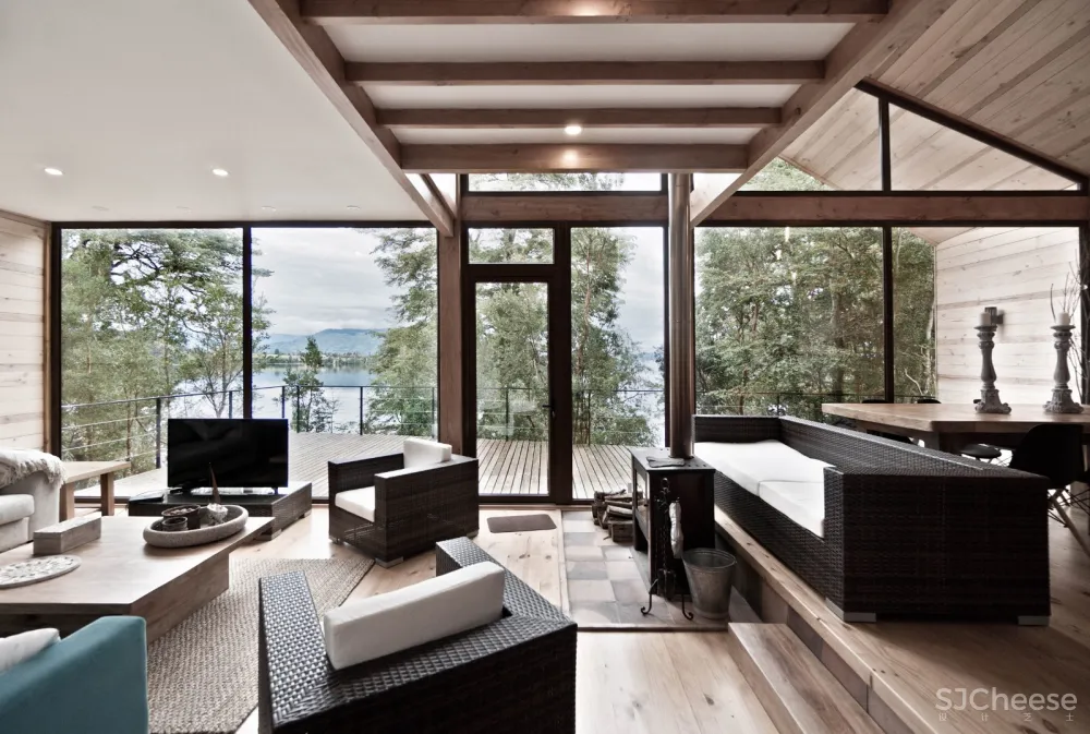 首发 | Hsu Gabriel Architects 分隔儿童和成人的空间 智利湖边别墅