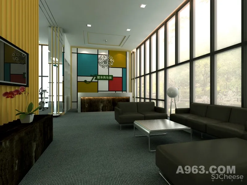 会所顶层健身房室内设计