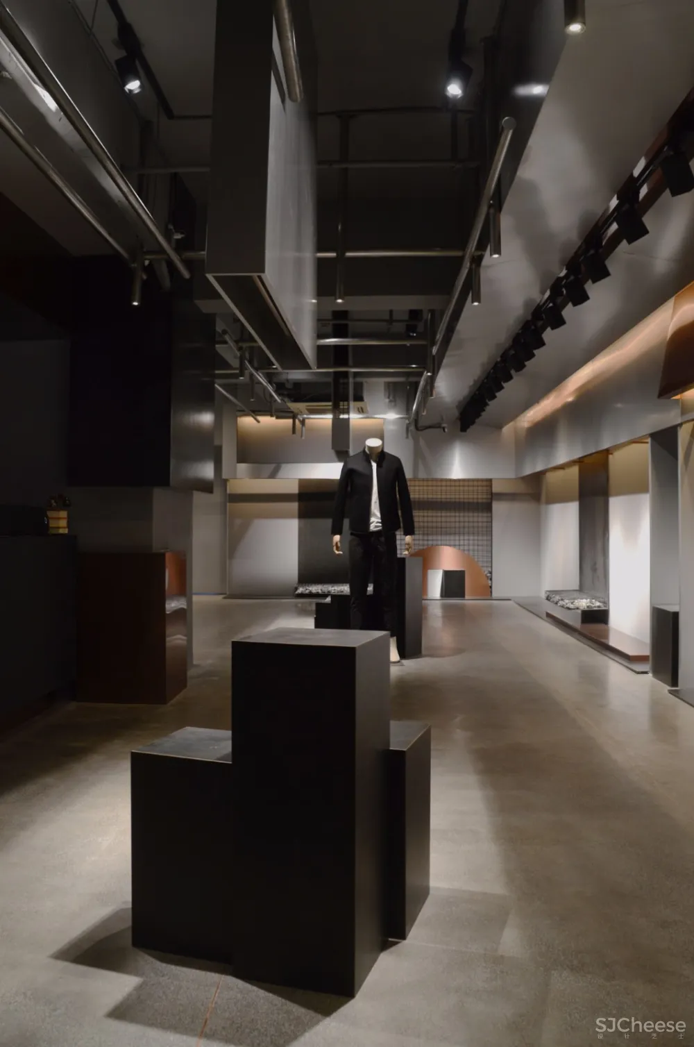 煜哲男装—堆积中的光与影丨术锐室内设计 首