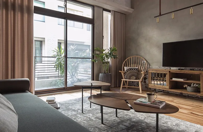 粗犷与优雅！台南181.5㎡混搭现代感透天厝 | 执见设计