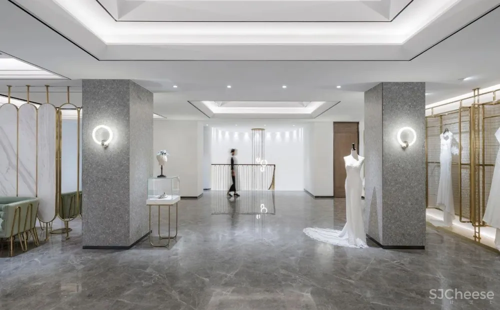 高级灰婚纱店设计 / 美得如此精致 首
