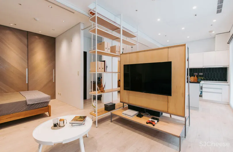 宝岛台湾一间46.2平米开放式小公寓设计