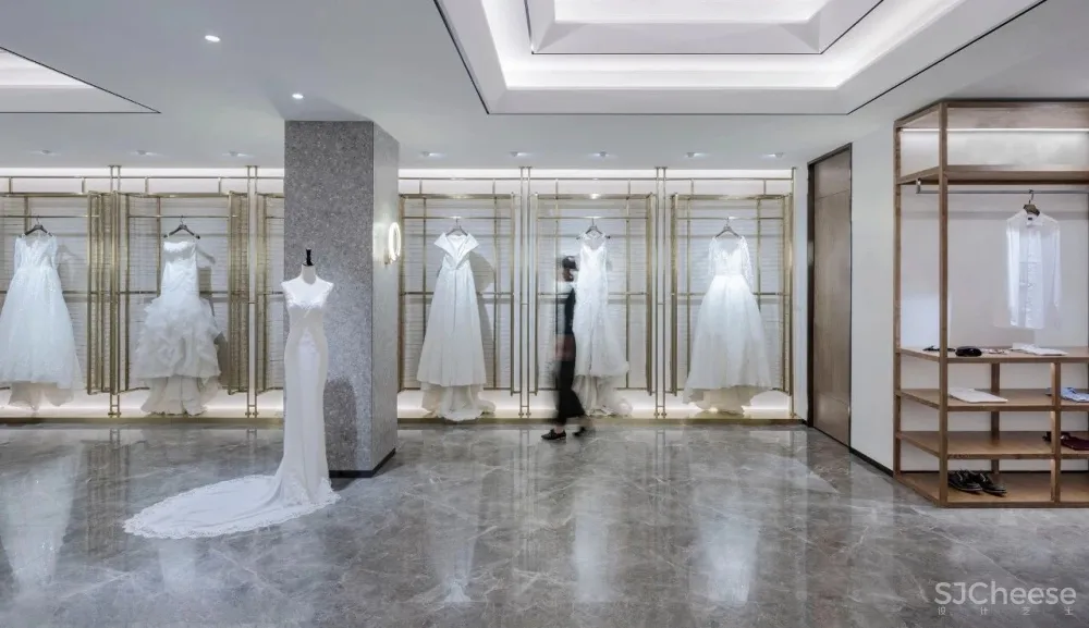 高级灰婚纱店设计 / 美得如此精致 首