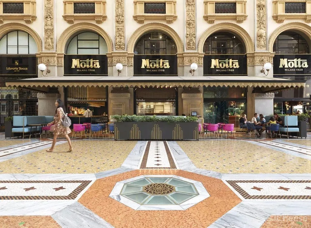 复古胡桃木+黄铜 Motta国外轻奢咖啡店 | COLLIDANIELARCHITETTO 首