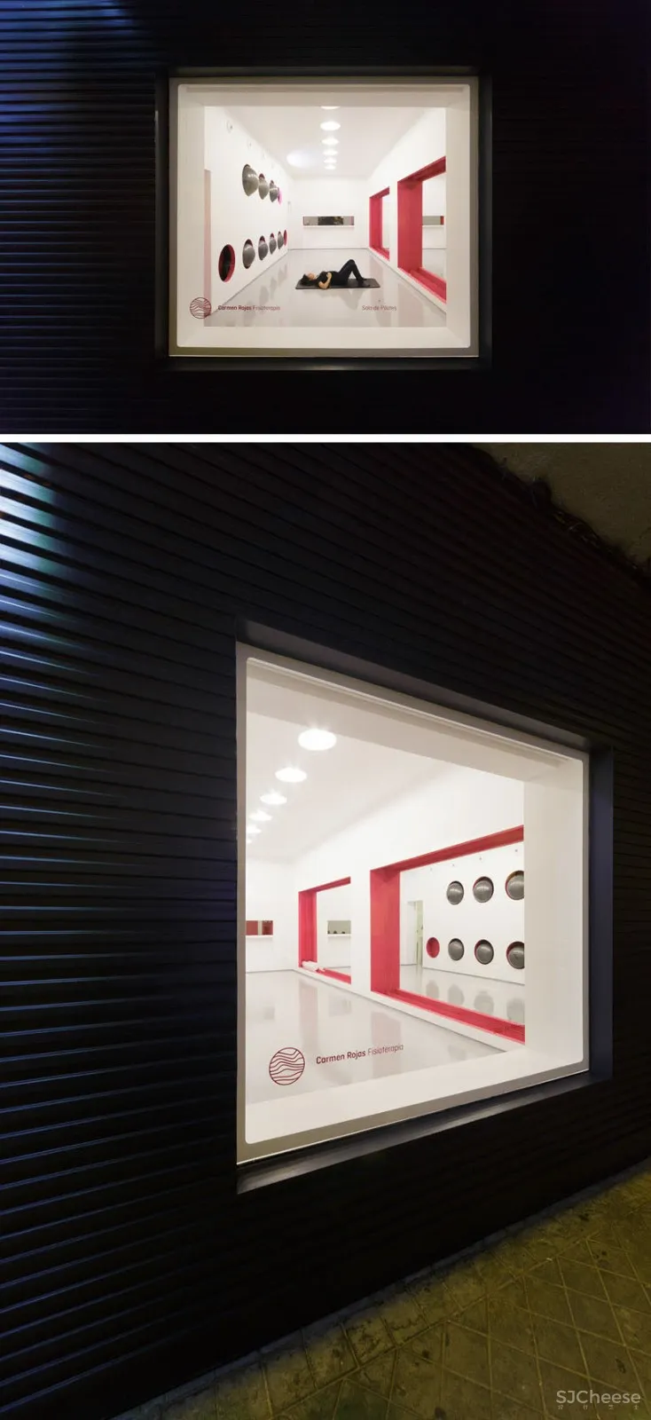 储存理念——这个体育馆有一堵墙,用来装健身球