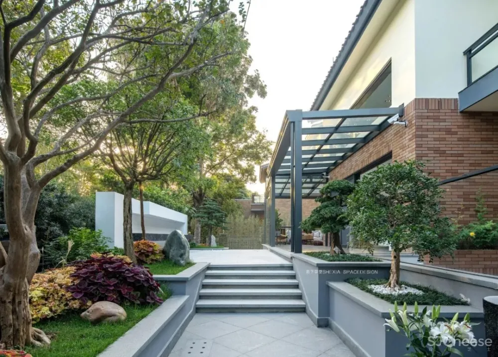 1120㎡轻奢别墅,一半冷艳一半迷红 | 舍下空间