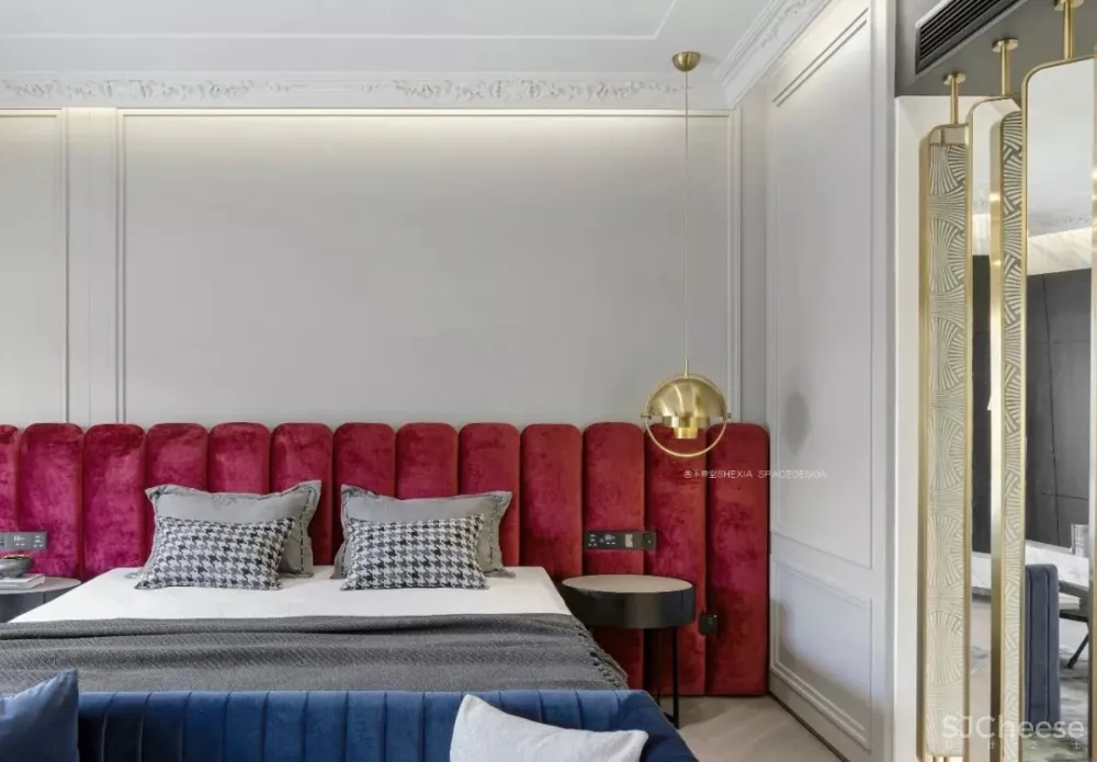 1120㎡轻奢别墅,一半冷艳一半迷红 | 舍下空间