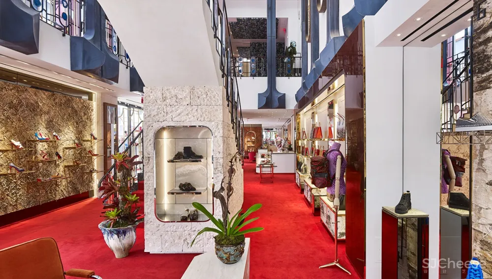 212box作品 | 树皮覆盖的Christian Louboutin精品店,与自然美感产生共鸣