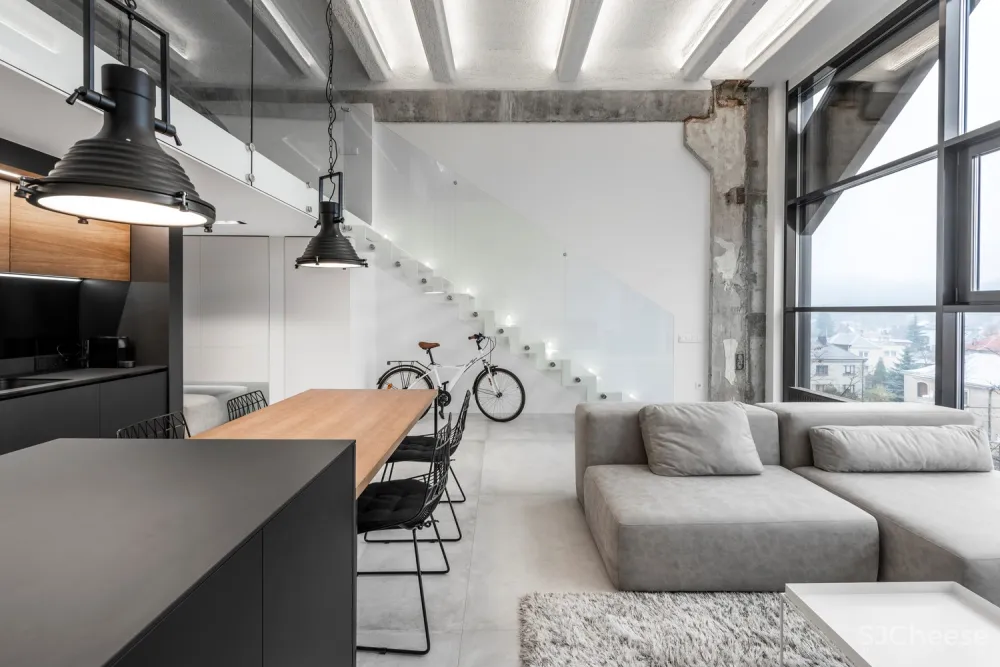 首发 | IDwhite 简约的工业阁楼公寓