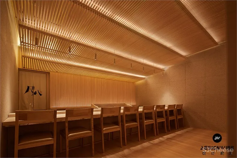 kaiseki counter 3.jpg 堤由匡:炉端烧源六及会席尺八餐饮空间设计