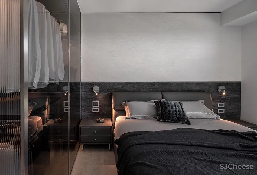 灰阶精品旅店质感!高雄106m²现代蓝调双人公寓 | TA+S 创夏形构