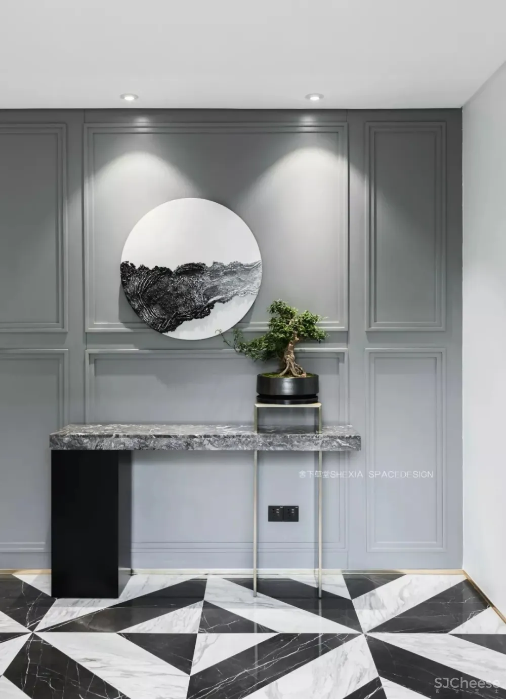 1120㎡轻奢别墅,一半冷艳一半迷红 | 舍下空间