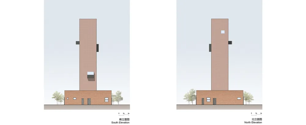 湿地中的红砖塔,河北 / 空格建筑